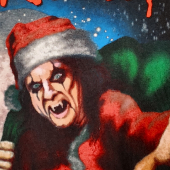 Alice Cooper 'Santa Claws Is Coming To Town' Tee T-shirt - Picture 3 of 6